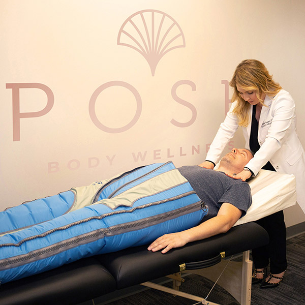 Dr. Nasim performing lymphatic massage